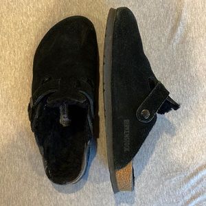 Birkenstock Boston shearling suede clog